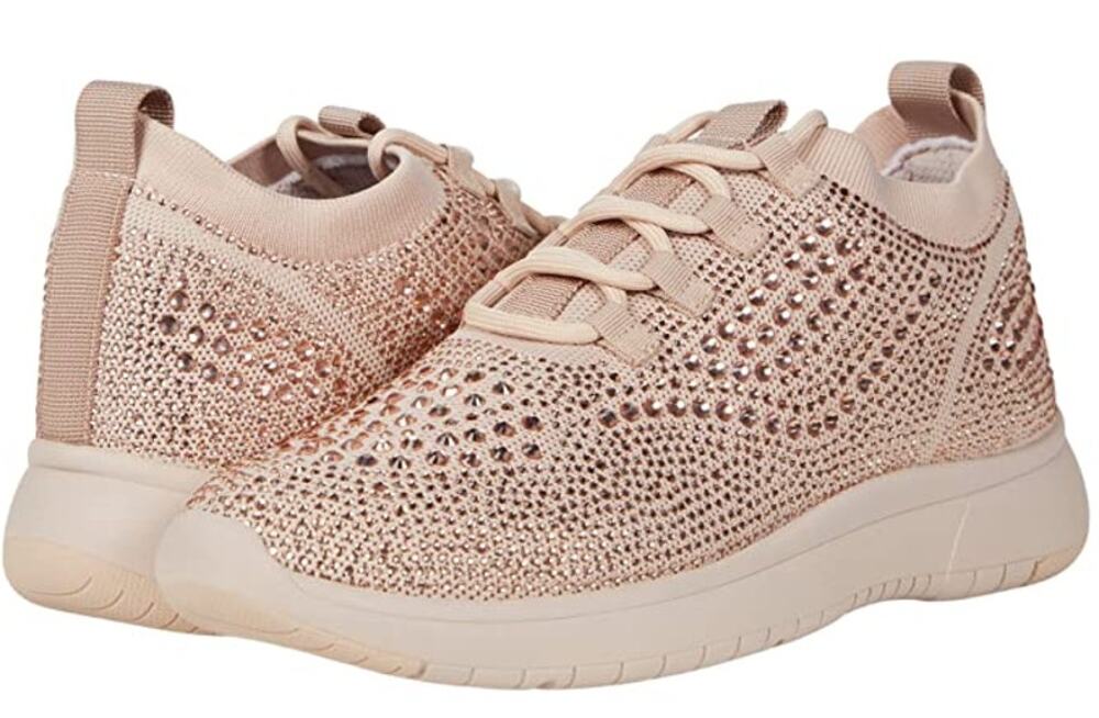 BLONDO Womens Kanon Casual Sneakers Size 6 Blush Pink Rhinestone Waterproof NWOB